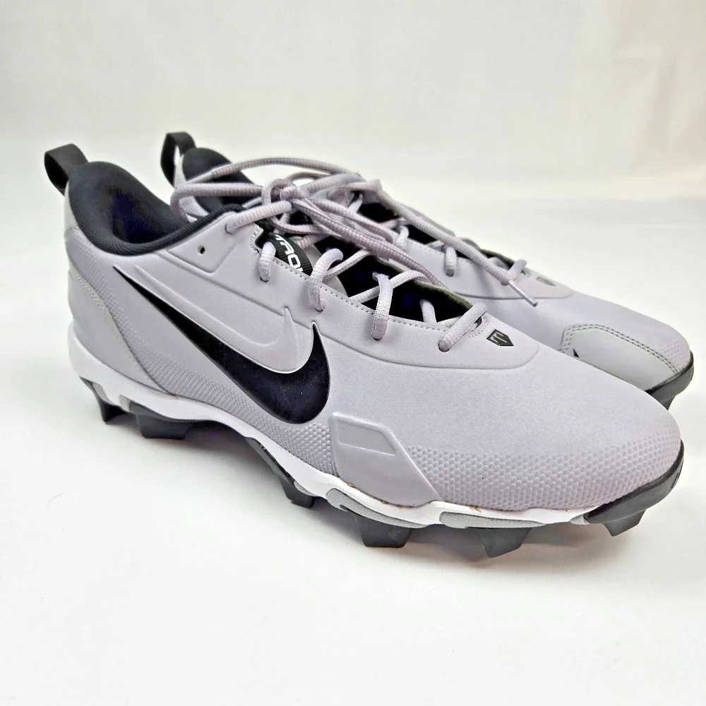 Nike Force‎ Trout 9 Keystone Grey White Cleats Mens Size 12 FB9728-002